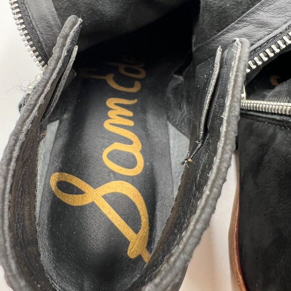 Sam Edelman Parker Ankle Boot Black Suede Size 8 - Picture 11 of 16